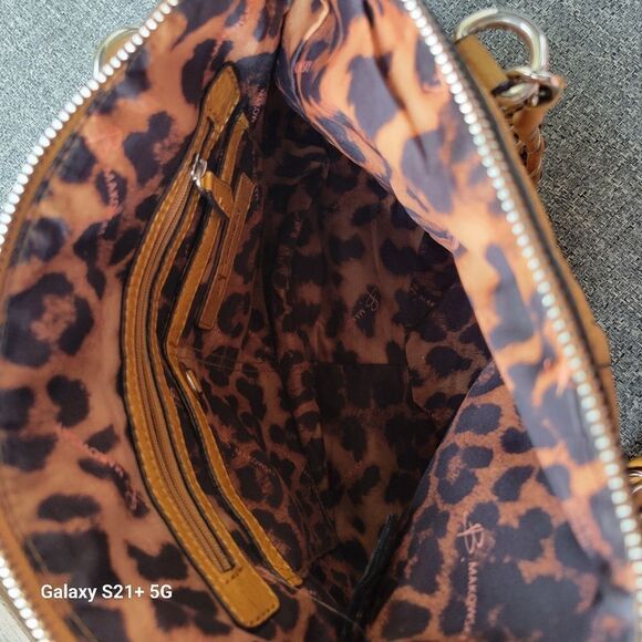 B Makowsky yellow leather shoulder bag - Picture 7 of 9